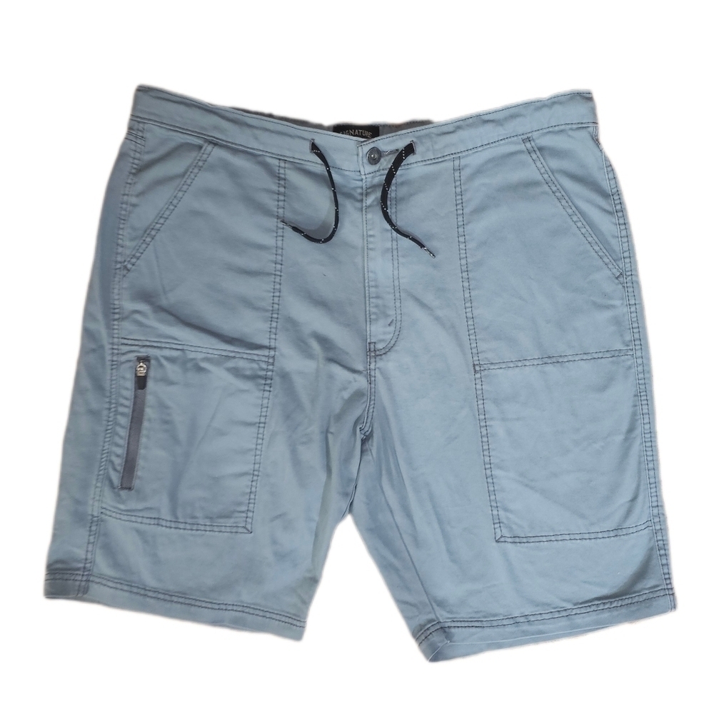 Signature by levi casual/athleisure shorts, blue, size 40